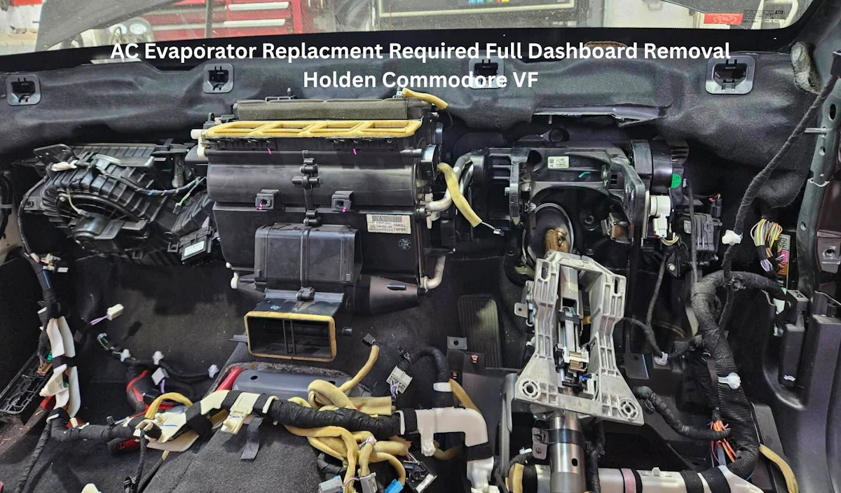 Full Dashboard removal VF Commodore showing electrical components